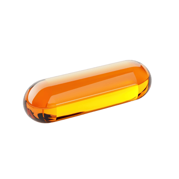 Vitamin D Capsule Supplement on transparent background. png