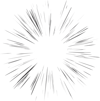 Comic speed line effect. Manga explosion. Anime radial burst. Perspective motion of rays. Superhero frame. Abstract blast scream and glow. Center of impact. png