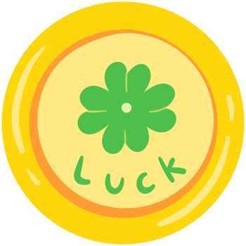 Gold lucky coin St Patrick png