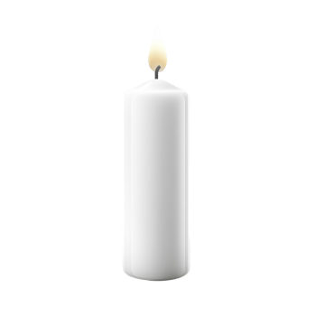 Variety of white candles from small to tall isolated on a clean Transparent background for decorative purposes, White candle, small to tall, isolated on png