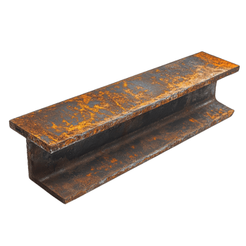 Rusty Steel Beam Industrial Image on transparent background. png