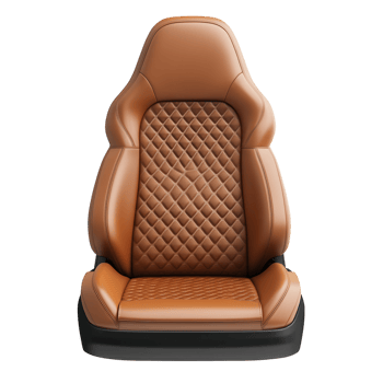 Luxury Sport Car Leather Seat on transparent background. png