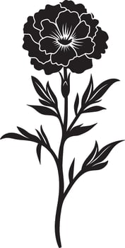 Carnation flower icon black illustration vector