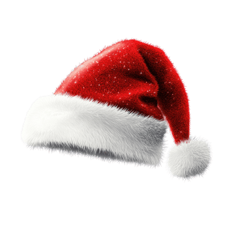 Santa Claus red hat isolated on a Transparent background for festive decoration and holiday imagery, Santa Claus red hat isolated on background png