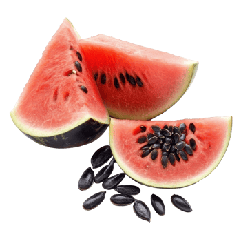 Watermelon slices with seeds isolated on Transparent background perfect for summer recipes and snacks, Watermelon seeds isolated on background png