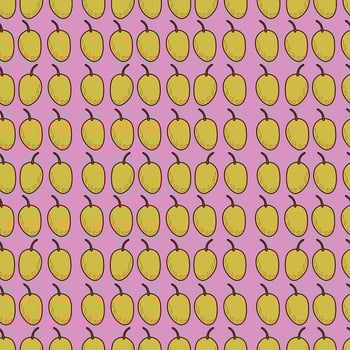 Pattern with green olives on a pink background. Bright seamless pattern with olives. vector