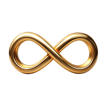 Golden Infinity Symbol Representing Endless Possibilities png