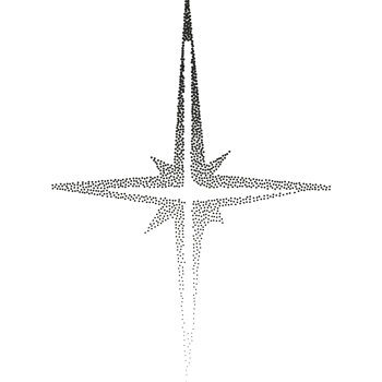 A black and white star with a star in the middle png