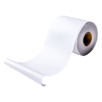 White Roll of Paper Unrolled on Black Background for Creative Use png