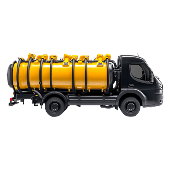 Yellow Tanker Truck for Industrial Liquid Transporting and Services png