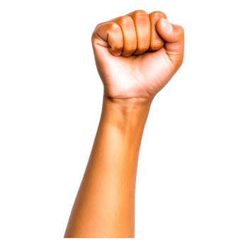 Raised Fist Symbolizes Strength, Resistance and Determination Power png