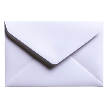 Simple White Envelope on Clean Background for Mail Concept png