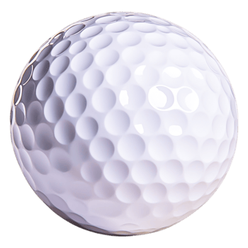 White Golf Ball with Dimples Clean Background png