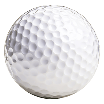 closeup View of a White Golf Ball with Dimples and Shiny Surface png