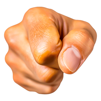 closeup Shot of a Hand Pointing with Emphasis on Gesture png