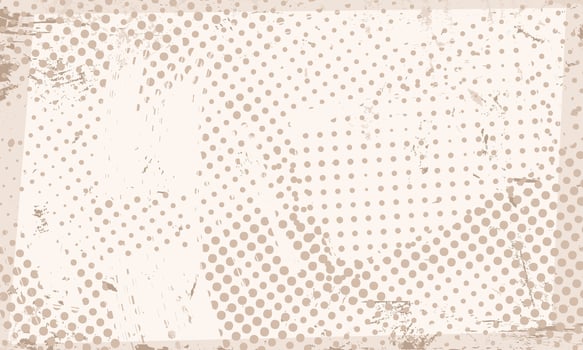 Grunge Dotted Halftone Retro Comic Paper Print Subtle Aged Texture Wallpaper vector