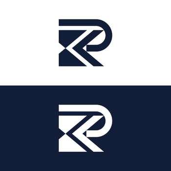 Creative KP letter logo. vector