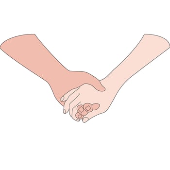 Warmth Holding Hands Valentine Illustration vector