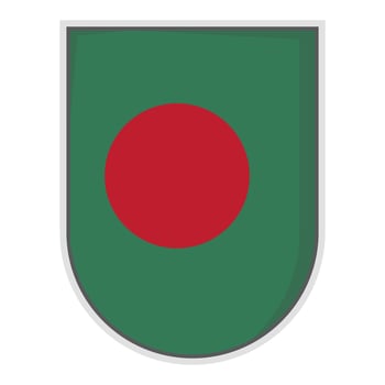 Bangladesh national flag Shield Badge clipart vector