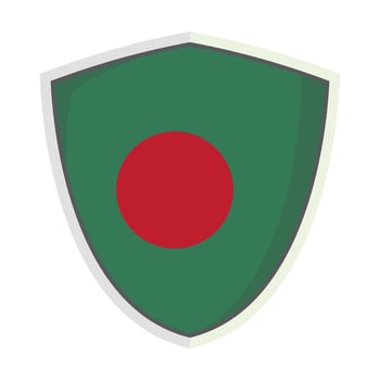 Bangladesh national flag Shield Badge vector