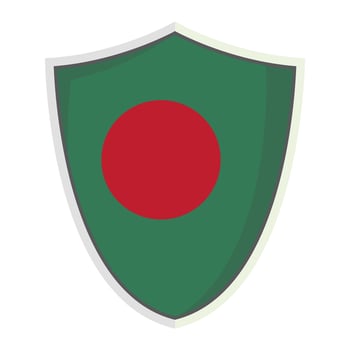 Bangladesh national flag Shield Badge element vector