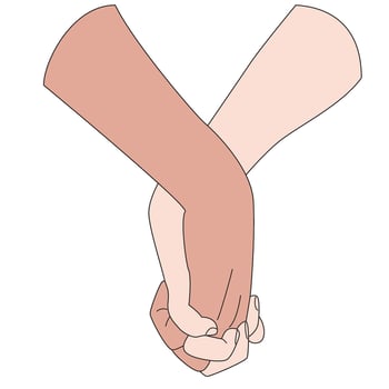 Couple Holding Hands Valentine Illustration vector