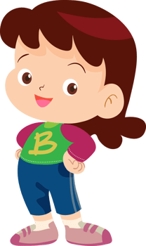 cute and mischievous girl stands with her hands on her hips, looking mischievous. png