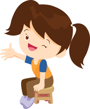 A girl with pigtails winks and a bright and lovely face. png