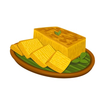 Bika Ambon Traditional Cake From Medan, Sumatera, Indonesia Illustration vector