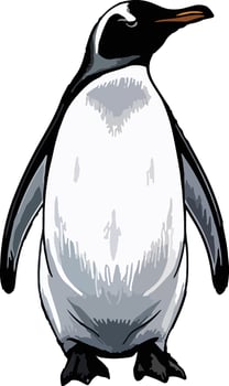 Majestic Penguin Illustration vector