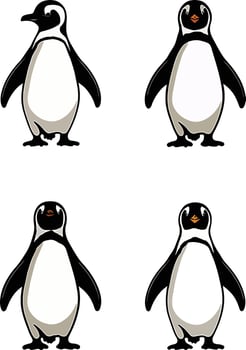 Cute Penguins Illustration clipart vector