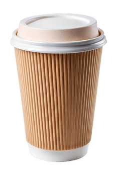 Minimalist Blank Kraft Coffee Cup for Takeaway, paper cup, Take-out coffee cup. png