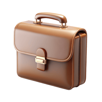 Elegant, modern natural color leather briefcase with Professional Style png