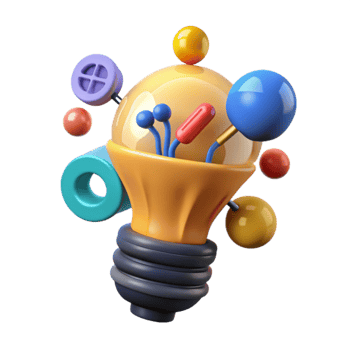 Creative Ideas Innovation 3D Design Concept png