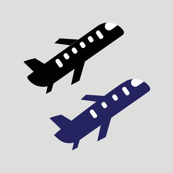 Airplane design on a white background vector