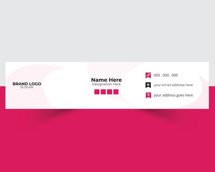email signature in simple look vector