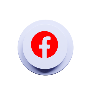 Facebook red logo on White button png