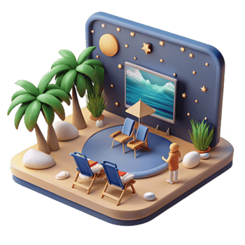 Beach Movie Night Outdoor Cinema Relaxation png