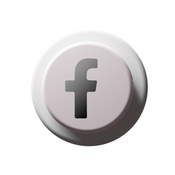 Facebook button on flat shape flat png