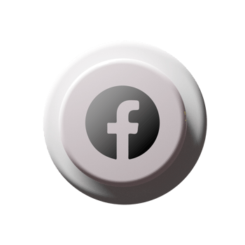 Facebook button on a white shape png