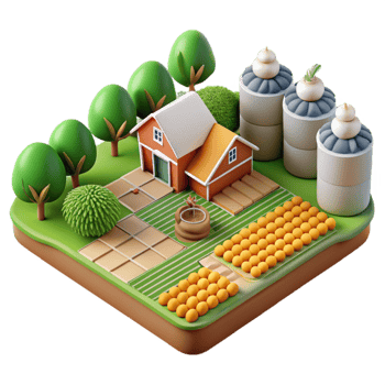 Farmland, Crops, Agriculture, Rural, Landscape, Farming, Silos, Trees, Fields, Harvest png