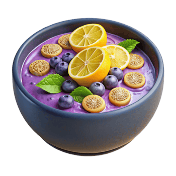 Vibrant Berry Lemon Bowl A Healthy Breakfast png