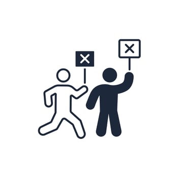 protest icon. Editable stroke.linear style sign for use web design,logo.Symbol illustration. vector