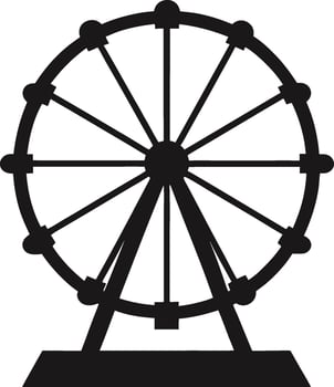 silhouette of a Ferris wheel vector