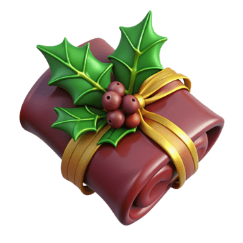 Holiday Gift Wrapped in Red png