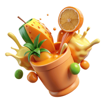 Tropical Fruit Juice Splash Refreshing Blend png