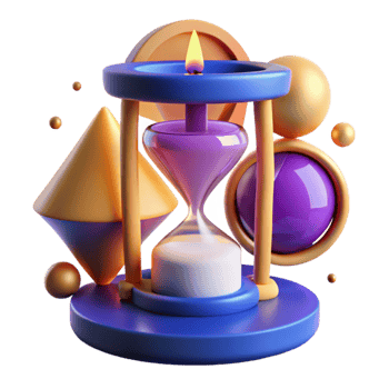 Time Management Hourglass, Abstract Shapes, and Flame png