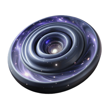 Cosmic Swirl Abstract Galaxy in Concentric Rings png