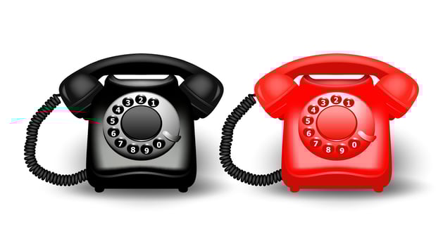 Realistic Detailed 3d Vintage Phone Set. vector