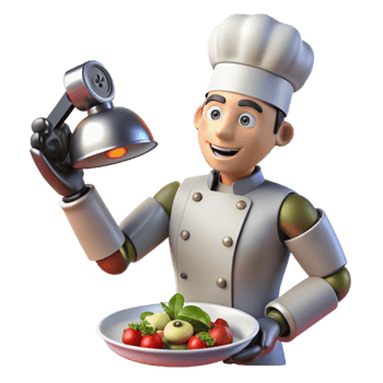 Chef Serving Delicious Salad A Culinary Delight png